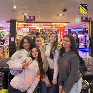 🎳✨ What a fantastic day at the bowling alley with our amazing students from mackdonald language academy! 🎉 Bonding over strikes and spares while practicing language skills made for a fun and relaxed environment. #mackdonaldlanguageacademy #BowlingFun #LanguageLearning #StudentLife #Community #TogetherWeLearn