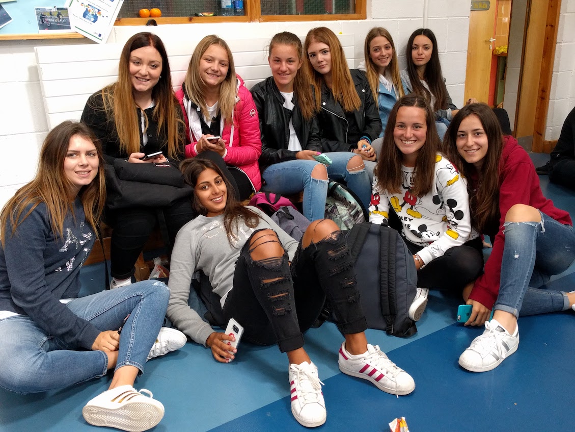 Students at break time having fun