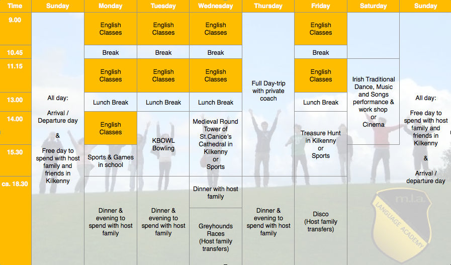 Typical week in Kilkenny